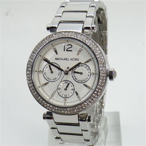 silber michael kors uhr|michael kors armband.